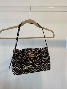 J. Crew Edie shoulder bag in printed calf hair